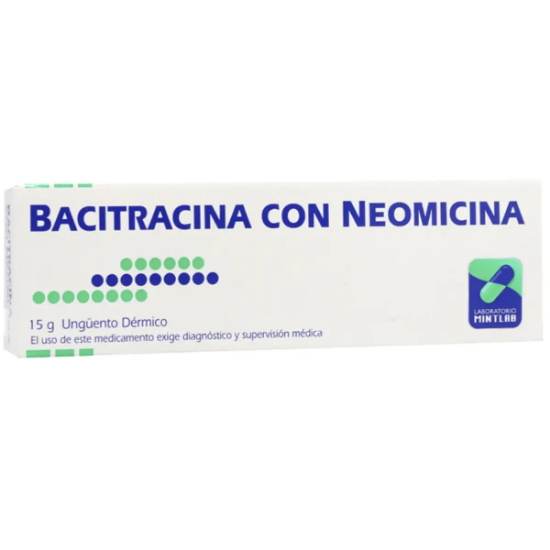 Imagen de Bacitracina+Neomicina Unguento Dermico x 15 g