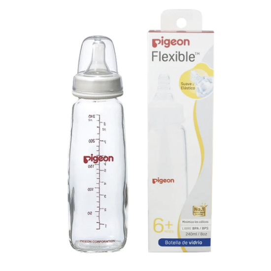 Pigeon-mamadera-vidrio chupete-peristalticox240-ml
