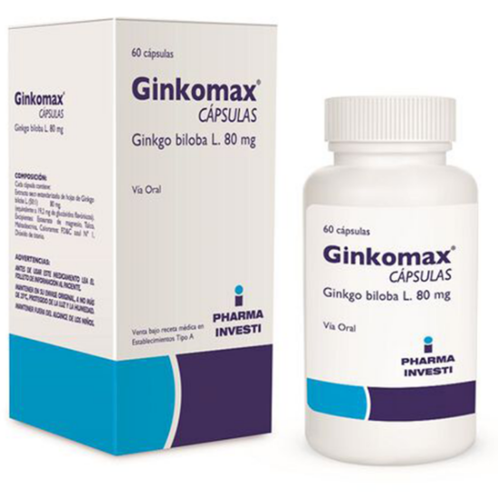 Imagen de Ginkomax 80 mg x 30 cápsulas