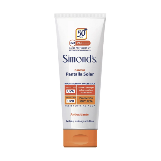 Imagen de SIMONDS RESISTENTE AL AGUA PROT. MUY ALTA FPS50+ CREMA 200 ML POMO