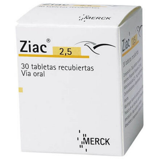 Imagen de Ziac 2,5 / 6,25 mg x 30 comprimidos recubiertos