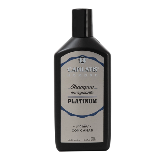 Imagen de Capilatis hombre platinum cabellos con canas energizante shampoo x 370 ml