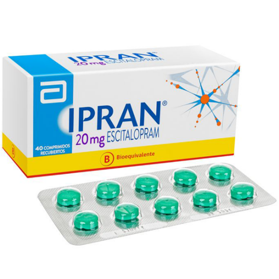 Imagen de IPRAN 20 MG 40 COMPRIMIDOS RECUBIERTOS [BE] (ESCITALOPRAM)