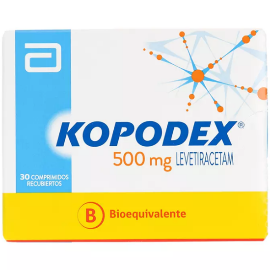 Imagen de KOPODEX 500 MG 30 COMPRIMIDOS RECUBIERTOS [BE] (LEVETIRACETAM)