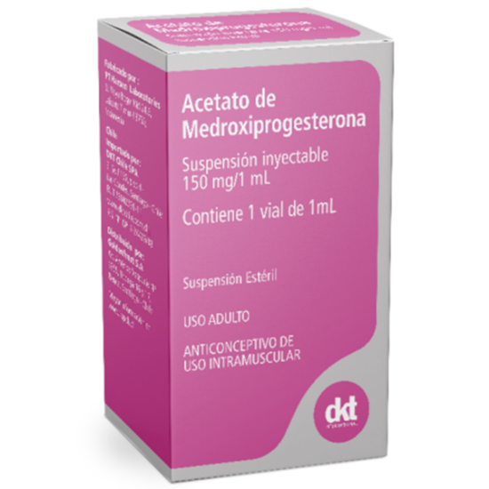 Imagen de MEDROXIPROGESTERONA ACETATO 150 MG/ML SUSPENSION INYECTABLE 1 FRASCO AMPOLLA I.M