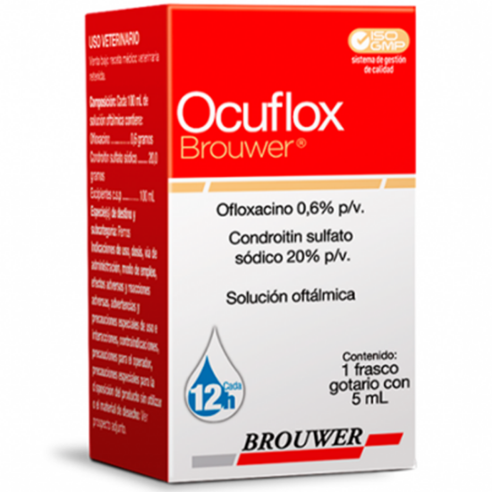 Imagen de OCUFLOX 5ML (OFLOXACINO 0,6G / CONDROITIN SULFATO SÓDICO 20G)