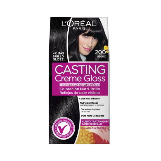 Imagen de Casting creme gloss 200 negro coloración nutri brillo sin amoniaco x 1 unidad