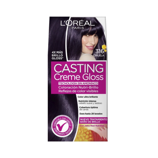 Imagen de Casting creme gloss 316 ciruela coloración nutri brillo sin amoniaco x 1 unidad