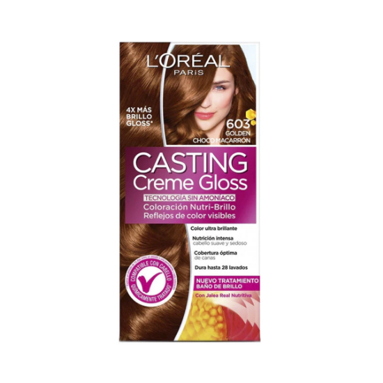 Imagen de Casting creme gloss 603 golden choco macarron coloración nutri brillo sin amoniaco x 1 unidad