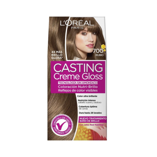 Imagen de Casting creme gloss 700 rubio coloración nutri brillo sin amoniaco x 1 unidad