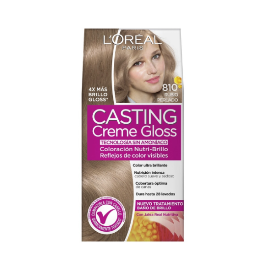 Imagen de Casting creme gloss 810 rubio perlado coloración nutri brillo sin amoniaco x 1 unidad