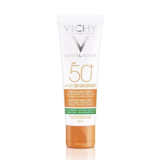 Imagen de VICHY CAPITAL SOLEIL SPF50+ MATIFICANTE 3EN1 PROTECCION-ANTIBRILLO- 50ML