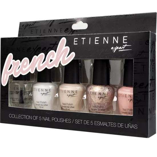 Imagen de Etienne expert set esmaltes uñas french 15 ml x 5 unidades