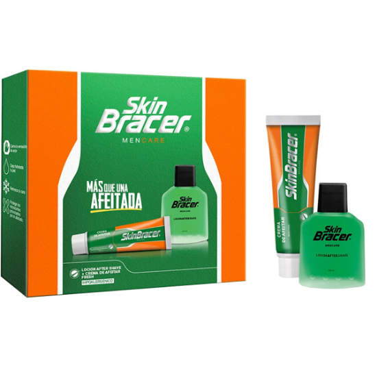 Imagen de SKIN BRACER FRESH LOCION AFTER SHAVE+CREMA AFEITAR MENTHOL [60+100] ML/G.