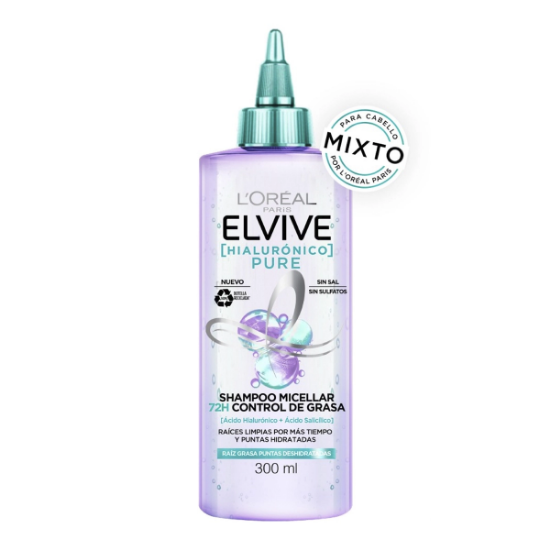 Imagen de Elvive hialuronico pure micellar shampoo x 300 ml
