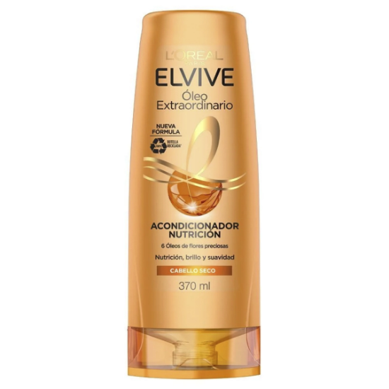 Imagen de Elvive oleo extraordinario nutrición brillo / suavidad cabello seco acondicionador x 370 ml