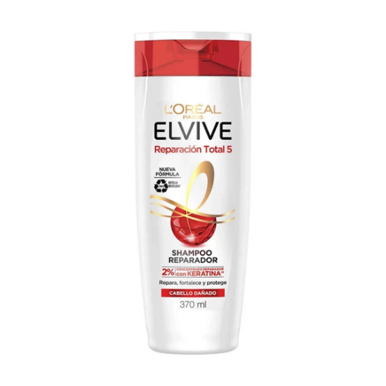 Imagen de Elvive reparación total 5 reparador cabello dañado shampoo x 370 ml