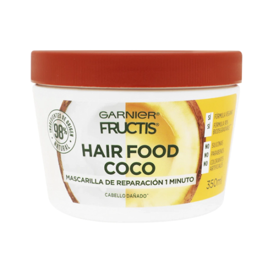 Imagen de Fructis hair food coconut mascarilla de reparación 1 mín. x 350 ml