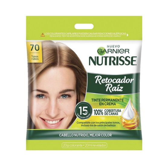 Imagen de GARNIER NUTRISSE RETOCADOR RAIZ PERMANENTE 7.0 RUBIO CREMA 10 G.