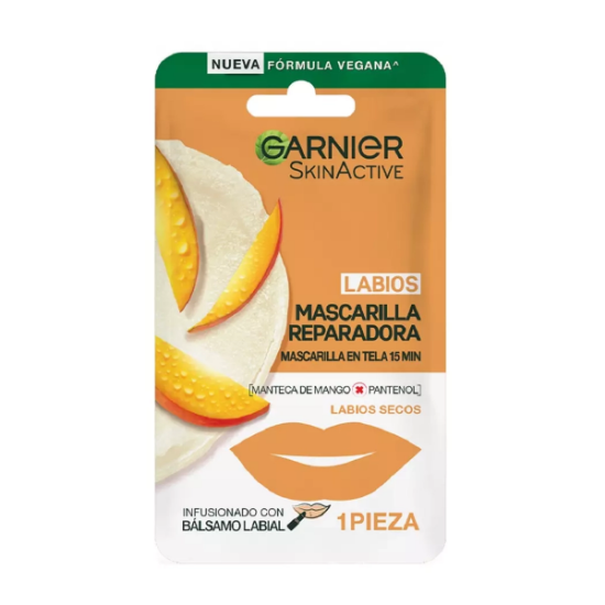 Imagen de GARNIER SKIN ACTIVE MASCARILLA REHIDRATANTE LABIOS SECOS MANGO MASCARILLA EN TELA 