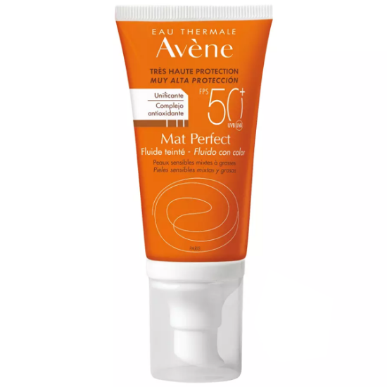 Imagen de Avene mat perfect color muy alta proteccion SPF50+ piel sensible mixta grasa fluido x 50 ml