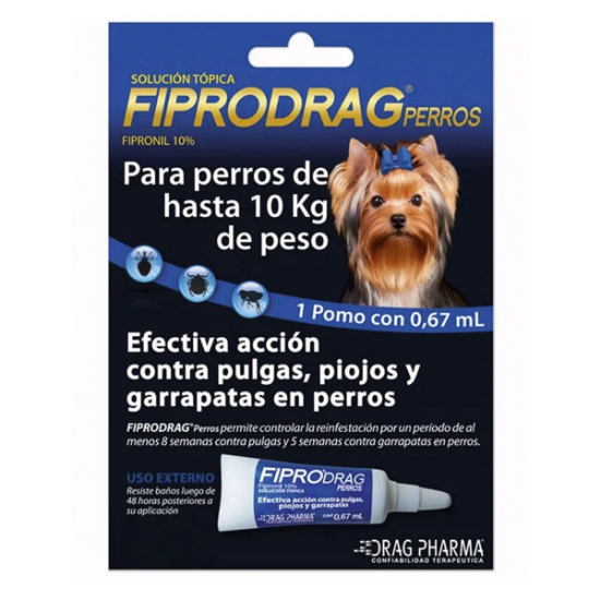 Imagen de Fipro drag perro hasta 10 kg x 0,67 mg    