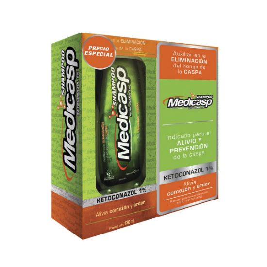 Imagen de MEDICASP SHAMPOO 130 ML PACK X 2 (KETOCONAZOL1%)