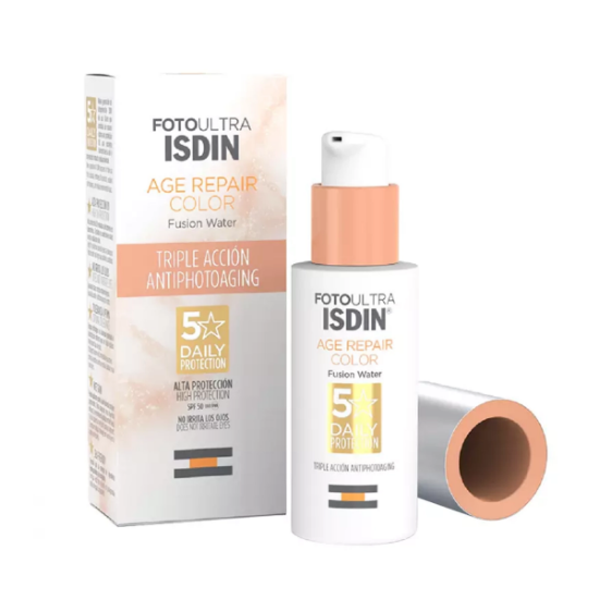Imagen de ISDIN FOTOULTRA AGE REPAIR COLOR FUSION WATER 50ML SPF50