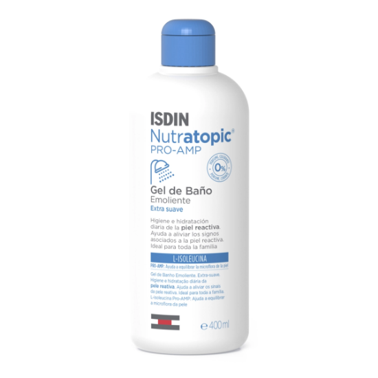 Imagen de ISDIN NUTRATOPIC PRO-AMP EMOLIENTE PIELES ATOPICAS GEL DE BAÑO 400 ML