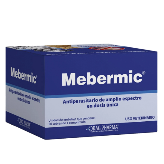 Imagen de MEBERMIC 50/220MG X 50 COMP (PRAZIQUANTEL/MEBENDAZOL)