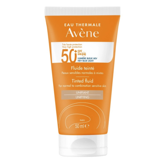 Imagen de Avene solar eau thermale color muy alta proteccion SPF50+ rostro cuello fluido x 50 ml