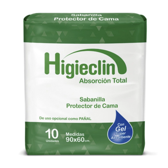 Imagen de HIGIECLIN SABANILLAS CON GEL 90X60CM 10 UNIDADES
