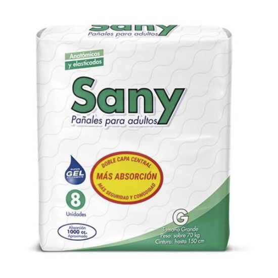 Imagen de SANY TALLA G PAÑAL 8 UNIDADES
