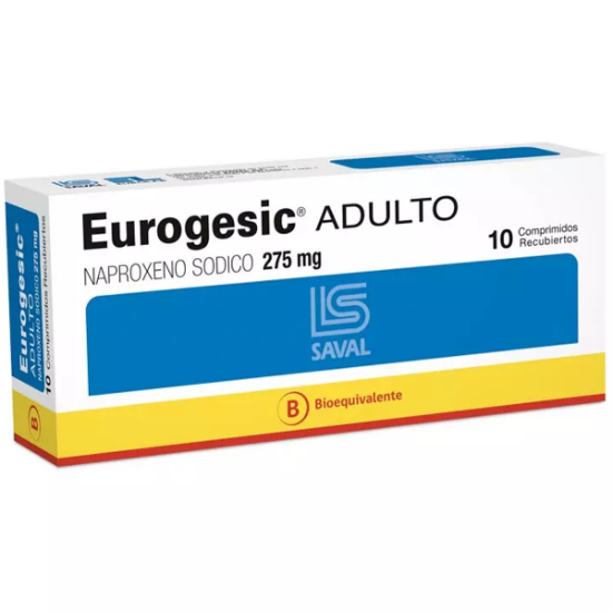 Imagen de Eurogesic 275 mg x 10 comprimidos recubiertos