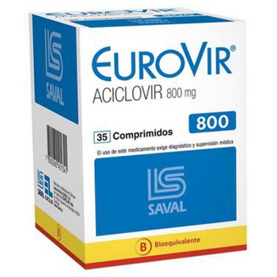 Imagen de Eurovir 800 mg x 35 comprimidos