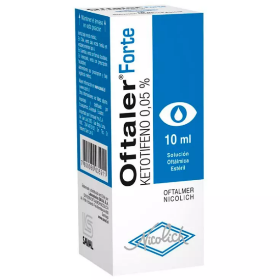 Imagen de OFTALER FORTE 0,05% SOLUCION OFTALMICA 10 ML [BE] (KETOTIFENO)