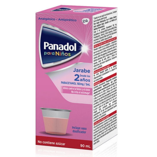 Imagen de PANADOL 160 MG/5ML JARABE PEDIATRICO 90 ML (PARACETAMOL)