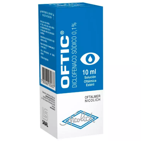 Imagen de OFTIC 0,1% SOLUCION OFTALMICA 10 ML (DICLOFENACO)