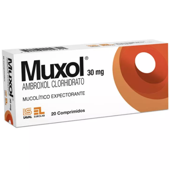 Imagen de MUXOL 30 MG 20 COMPRIMIDOS (AMBROXOL)