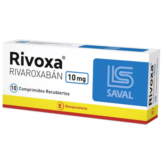 Imagen de RIVOXA 10 MG 10 COMPRIMIDOS RECUBIERTOS [BE] (RIVAROXABAN)