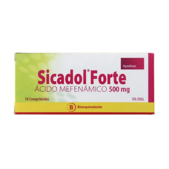 Imagen de SICADOL FORTE 500 MG 10 COMPRIMIDOS (ACIDO MEFENAMICO)