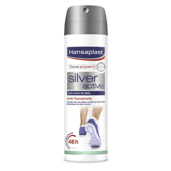 Imagen de HANSAPLAST FOOT EXPERT SILVER ACTIVE DESODORANTE PARA PIES SPRAY 150 ML
