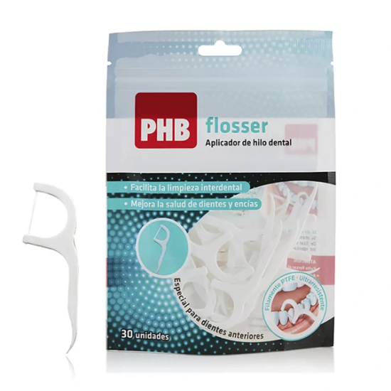 Imagen de PHB APLICADOR DESECHABLE HILO FLOSSER 30 UNIDADES PTFE