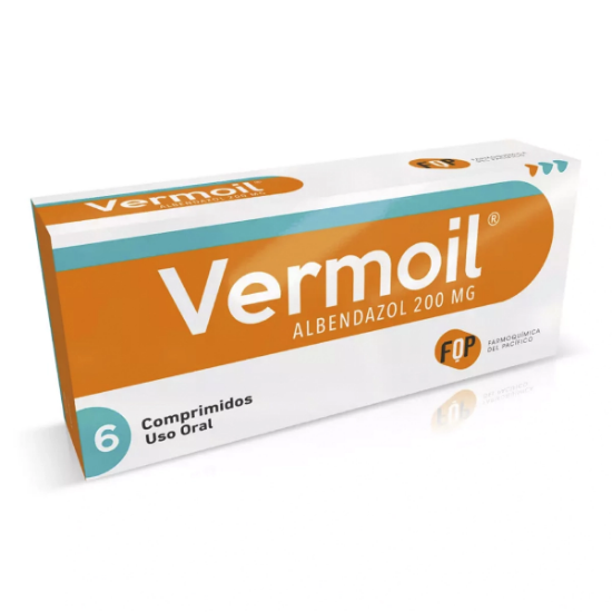 Imagen de VERMOIL 200 MG 6 COMPRIMIDOS (ALBENDAZOL)