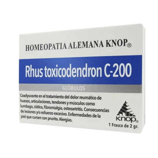 Imagen de KNOP GLOBULOS HOMEOPATICOS C-200 RHUS TOXICODENDRON 2 G.