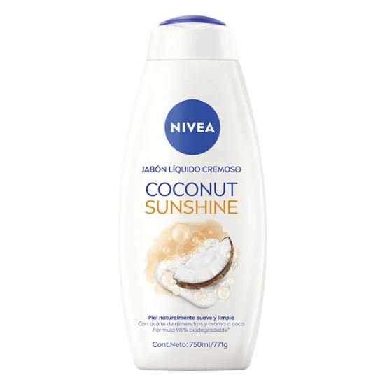 Imagen de NIVEA COCONUT SUNSHINE JABON LIQUIDO CREMOSO 750 ML