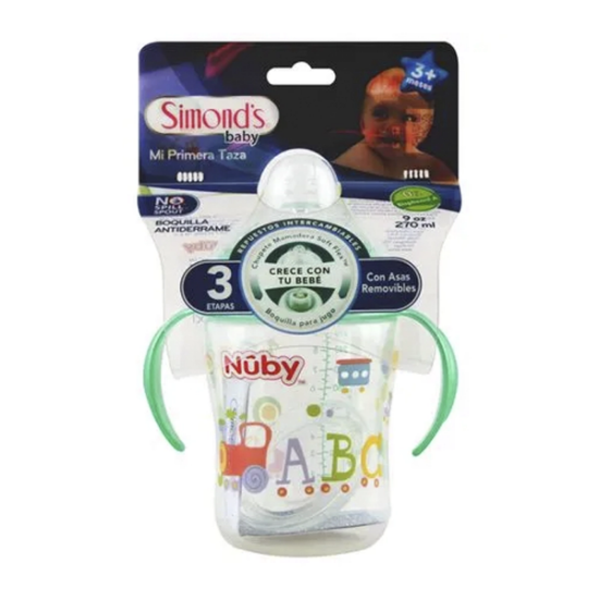 Imagen de SIMONDS NUBY MI PRIMERA TAZA ANTIDERRAME CON BOQUILLA CON ASAS 6+MESES 240 ML