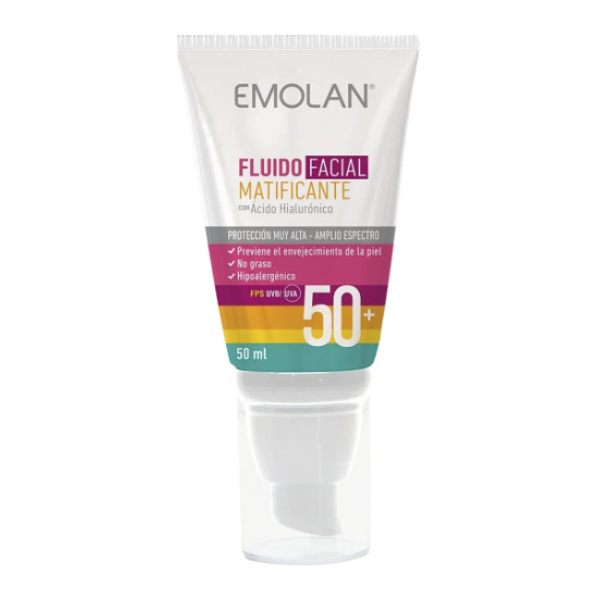 Imagen de Emolan solar facial matificante FPS50+ x 50 ml