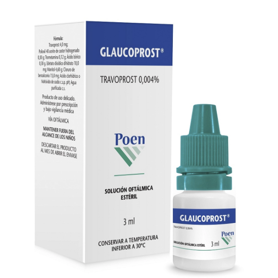 Imagen de GLAUCOPROST 0,004% SOLUCION OFTALMICA 3 ML (TRAVOPROST)