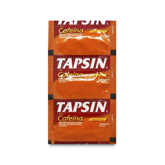 Imagen de TAPSIN ANALGESICO 6 COMPRIMIDOS [100] CON CAFEINA CAJA ROJA (PARACETAMOL+CAFEINA